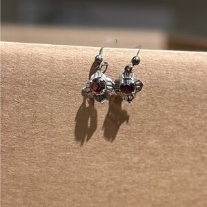 Vintage Amethyst Colored Gemstone Earrings